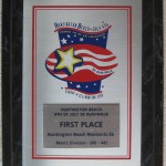 Award 1st place in age division (1998 July 4) Surf City Run, Huntington Beach CA