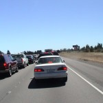 Seattle to Portand; Traffic was backed up due to some sort of chemical spill