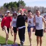 Peter, Ken Bob, unknown jester, David, Rick, Boston Marathon (2005)
