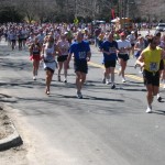Barefoot Ken Bob Saxton running Boston Marathon (2005)