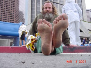 What Ken Bob's soles look like after a Marathon (2001 March 4) Los Angeles CA
