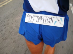 Todd's behind in the 100th Barefoot Marathon, 2011 January 16, Phoenix AZ