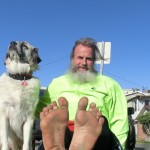 Herman and Ken Bob, and Ken Bob’s feet after Los Angeles Marathon 2012 March 18