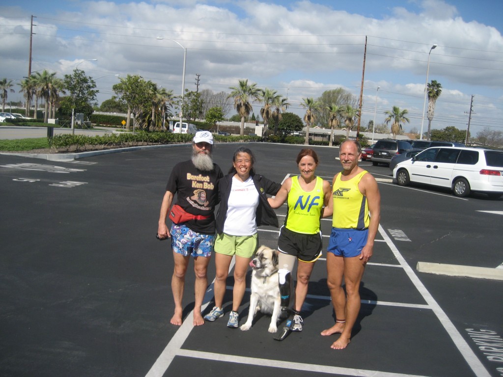 What has 12 legs and wears 3 shoes? Ken Bob, Cathy, Herman, Melisa, and Todd (2010 February 8) Boeing 5K Seal Beach CA