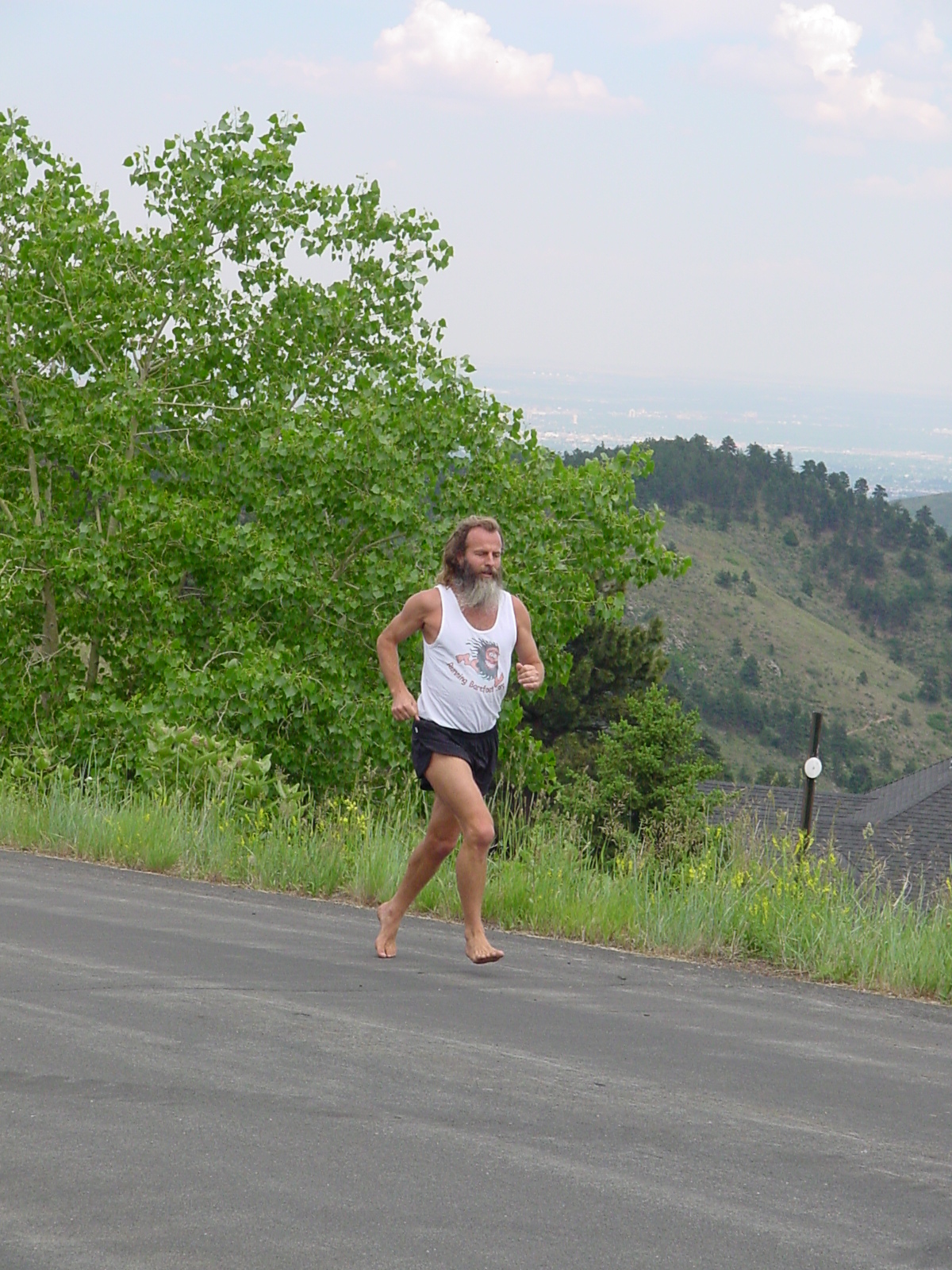 Ken Bob running on Lookout Mountain (2005 June 22) Golden Co