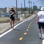 Dave Parsel took his Crocs off 1/2 mile into the race, Boeing 5K (2012 May 14) Seal Beach CA