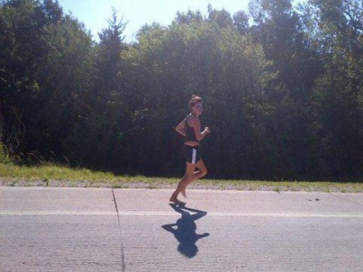 Rae Heim running across the United States