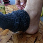 Put socks over oiled feet to protect your home