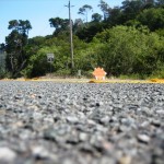 Some rough road in Big Sur International Marathon