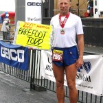 Todd after finishing his 250th marathon