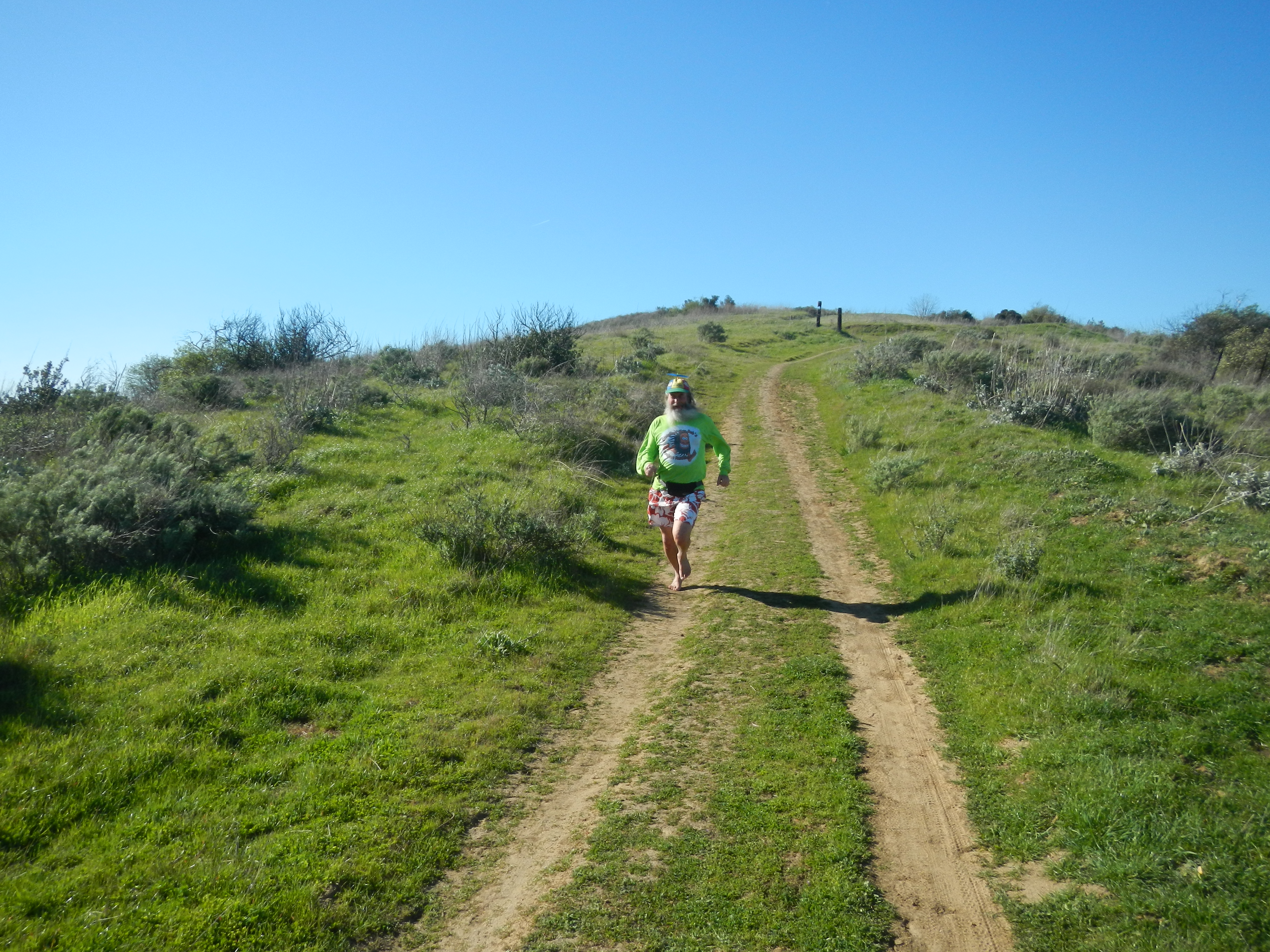 Ken Bob running on Chino Hills Trails