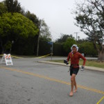 Barefoot (part of marathon) runner