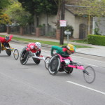 Wheelers @ Mile-23 of the Los Angles Marathon 2013 March 17