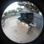 Gas barbecues in pool area