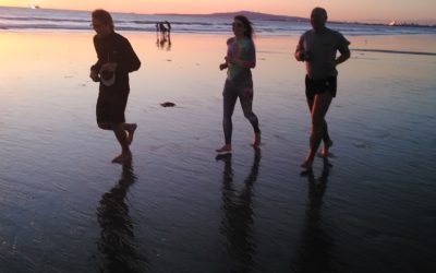 Low-Tide Run at Surfside, California