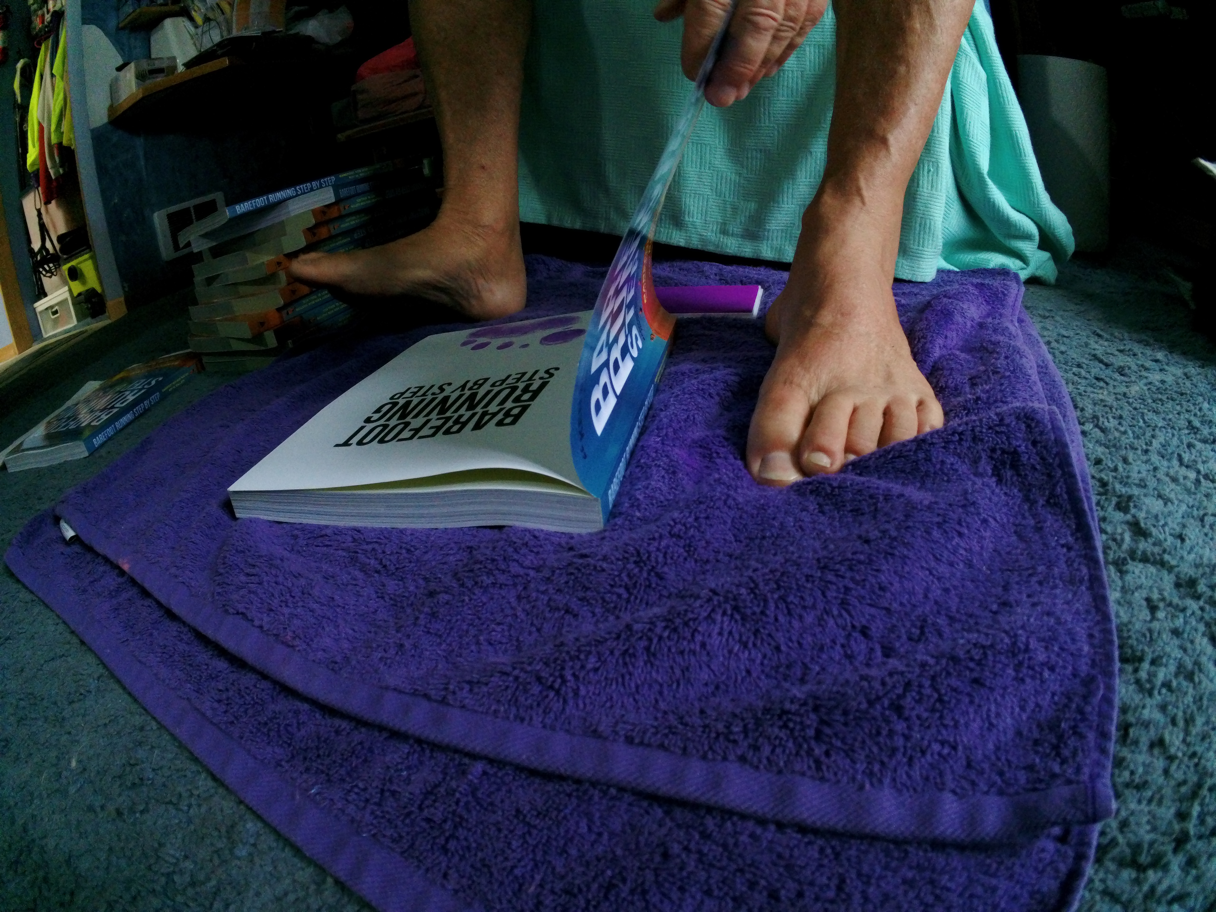 Barefoot Ken Bob Foot-Printing Books to give away along the way.