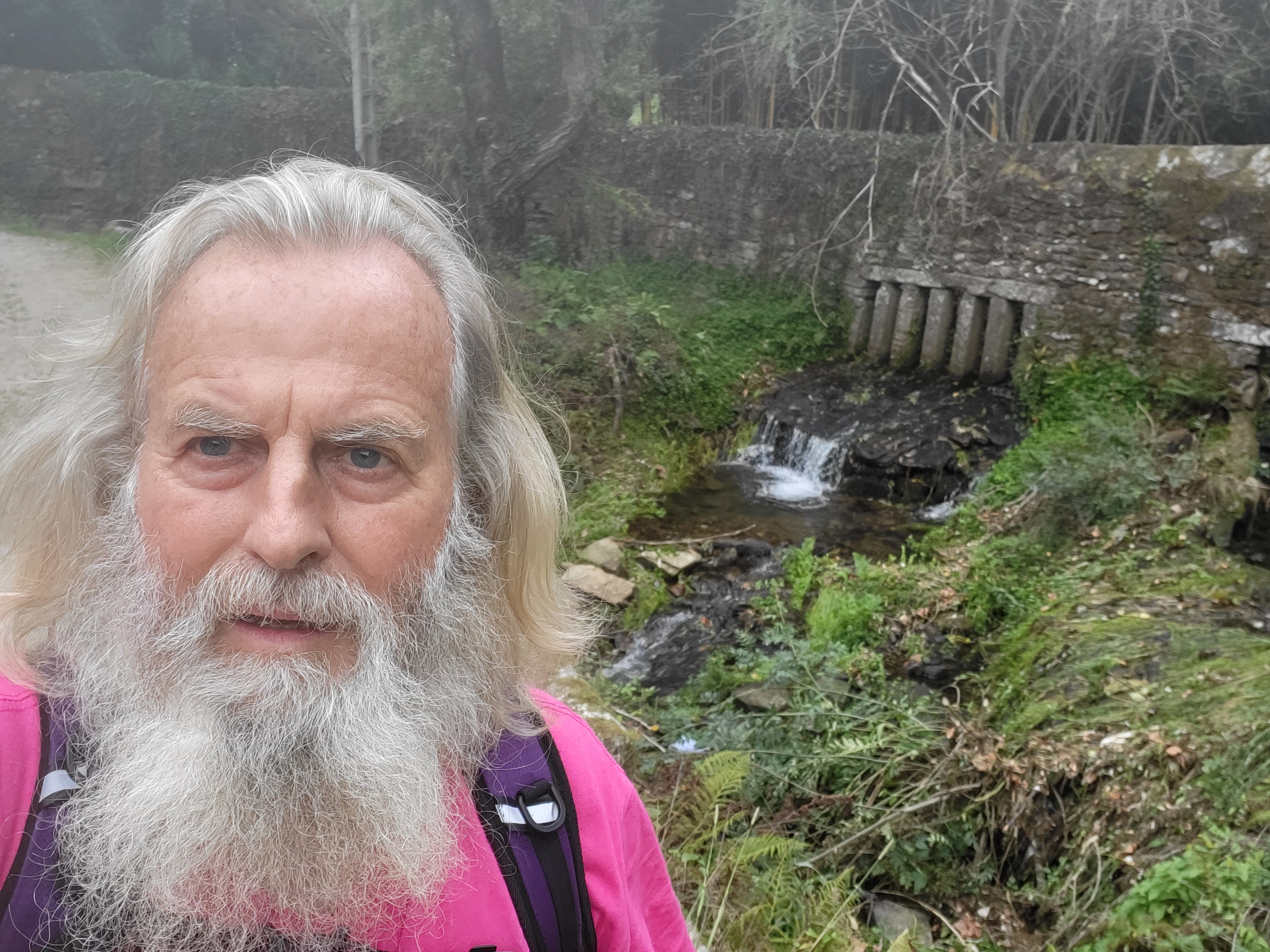 2024 Sep 29 - Ken Bob in Front of a Small Waterfall